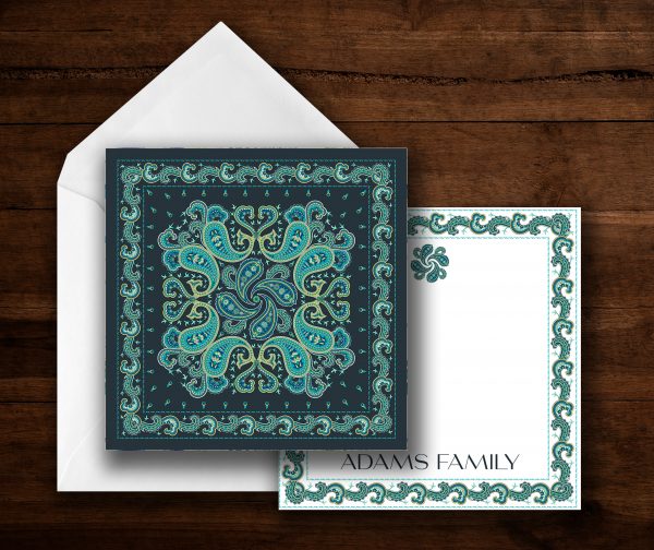 25 Paisley Note Cards Adams