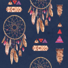 25 Navy Dream Catcher Floral Note Cards - Image 3