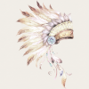 25 Pink Feathered Headdress Note Cards - Image 3