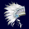 25 Blue Feathered Headdress Note Cards - Image 3