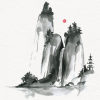 25 Sumi Ink Note Cards Bluffs - Image 5