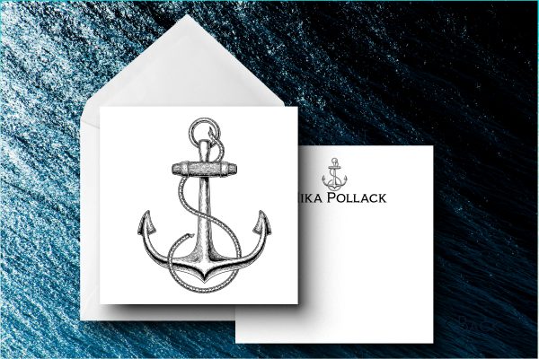 25 Nautical Note Cards Mika