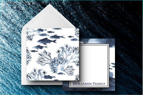 25 Nautical Note Cards Benjamin