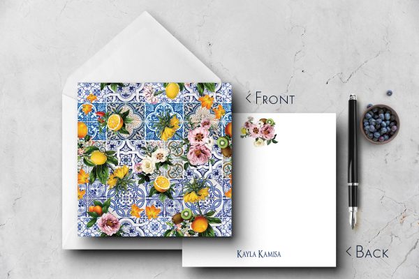 25 Italian Tile Note Cards Kayla