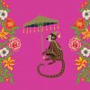 25 Fuchsia Parasol Monkeys Note Cards Kaufman - Image 3