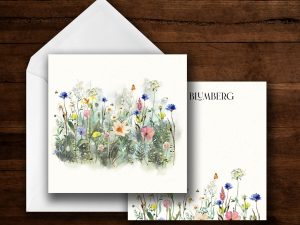25 Floral Note Cards Adina