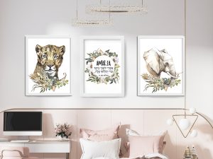 Out of Africa Boho Set of 3 Custom Pasuk Wall Art Amalia