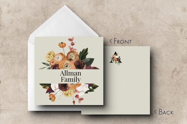 25 Fall Floral Note Cards Allman