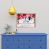 Bright Floral Bat Mitzvah Custom Pasuk Wall Art - Image 2