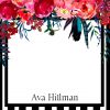 25 Black White Floral Note Cards Ava - Image 3
