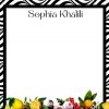 25 Black White Floral Note Cards Sophia - Image 3