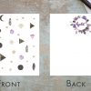 25 Jewel and Feather Floral Note Cards - Image 2