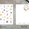 25 Dainty Feather Floral Note Cards - Image 2