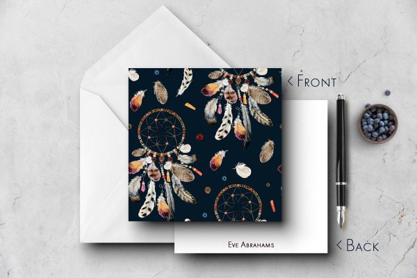 25 Dreamy Jeweled Dream Catcher Note Cards