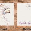 25 Pink Feathered Headdress Note Cards - Image 2