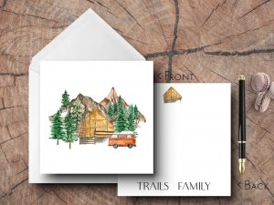 25 Camping Note Cards Trails