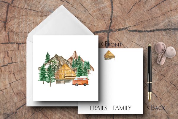 25 Camping Note Cards Trails