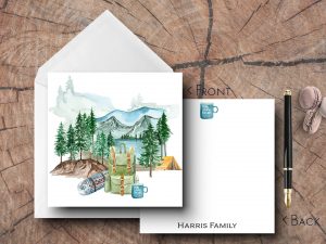 25 Camping Note Cards Harris