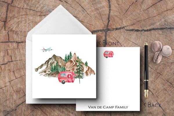 25 Camping Note Cards Van de Camp