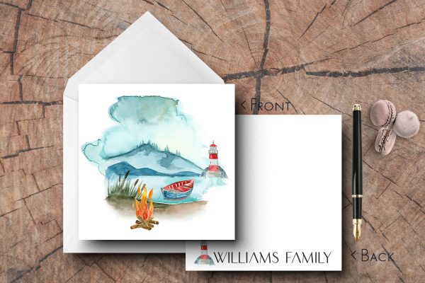 25 Camping Note Cards Williams