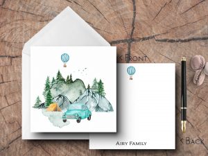 25 Camping Note Cards Airy
