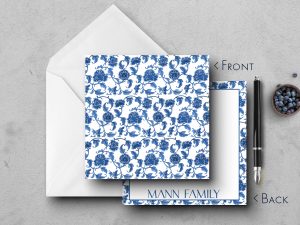 25 Toile Note Cards Mann