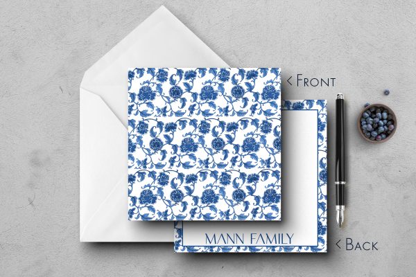 25 Toile Note Cards Mann