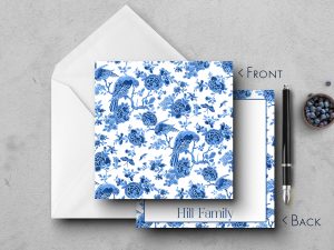 25 Toile Note Cards Hill