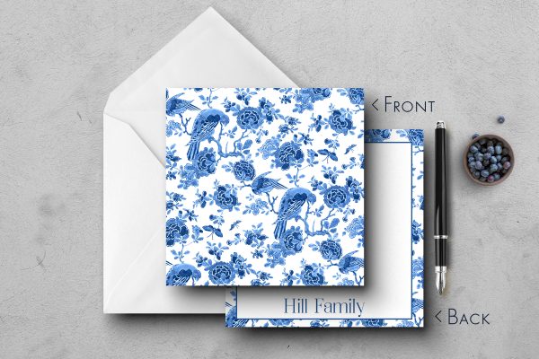25 Toile Note Cards Hill