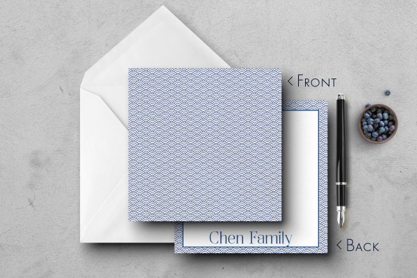 25 Seigaiha Note Cards Ocean Waves