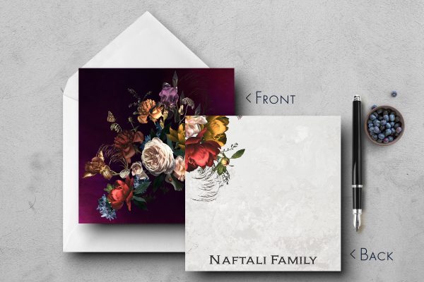 25 Stunning Bouquet Floral Note Cards Naftali