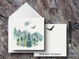 25 Forest Note Cards Birdie