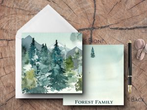 25 Forest Note Cards Forest