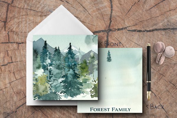 25 Forest Note Cards Forest
