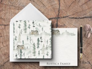 25 Forest Note Cards Rustica