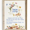 Anael Floral Bat Mitzvah Custom Pasuk Wall Art - Image 4