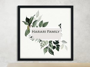Leafy Greens Family Name Sign Harari