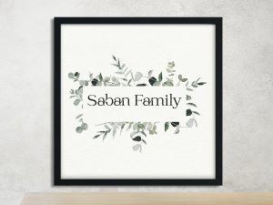 Leafy Greens Family Name Sign Saban
