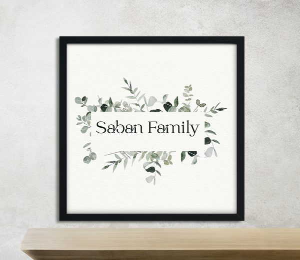 Leafy Greens Family Name Sign Saban