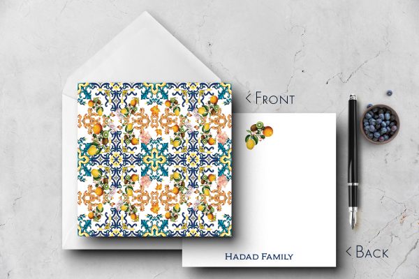 25 Italian Tile Note Cards Hadad