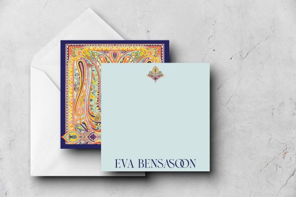 25 Paisley Note Cards Eva