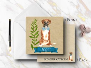 25 Boxer Dog Note Cards Roger