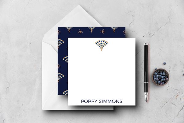 25 Art Deco Note Cards Poppy