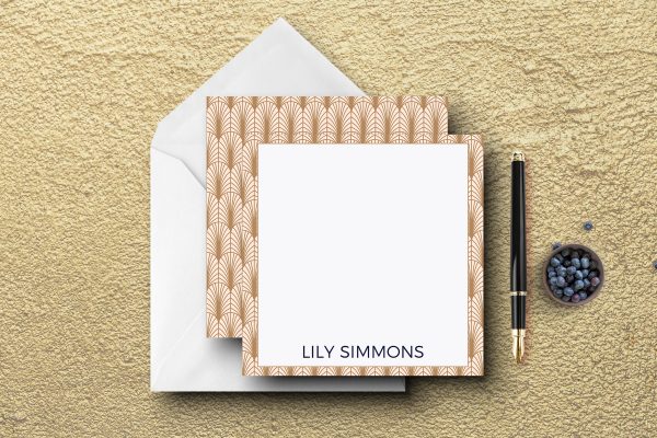 25 Art Deco Note Cards Lily