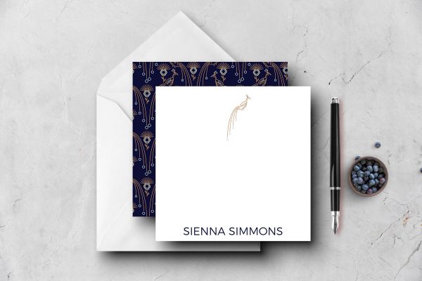 25 Art Deco Note Cards Sienna