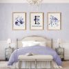 Gorgeous Purple Flora Set of 3 Custom Pasuk Wall Art - Image 2