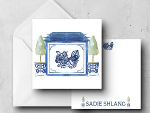 25 Blue Dragon Note Cards Sadie