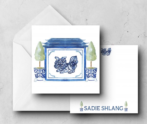 25 Blue Dragon Note Cards Sadie