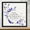 Stunning Purple Flowers Bat Mitzvah Custom Pasuk Wall Art - Image 4