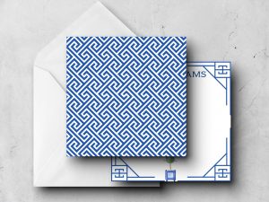 25 Blue Topiary Note Cards Zara